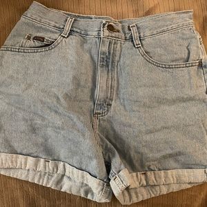 Womens jean high waisted shorts-size 12